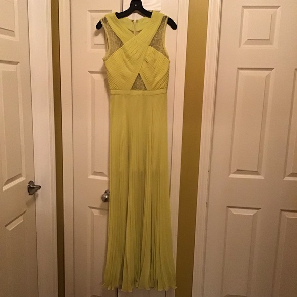 BCBG Maxazria Caia Chiffon-Pleated Gown - Picture 3 of 8